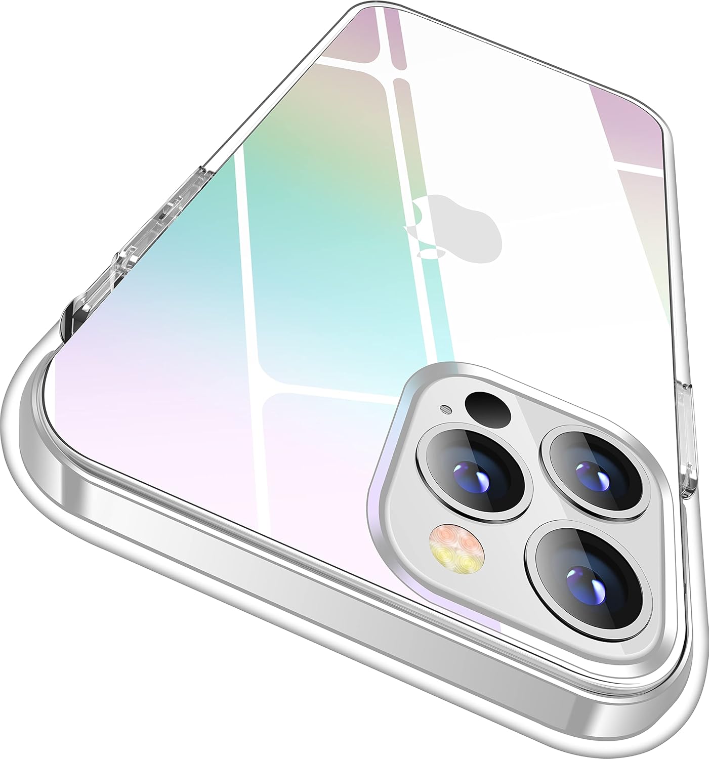 Case holográfico transparente compatible con iPhone 13 Pro Max
